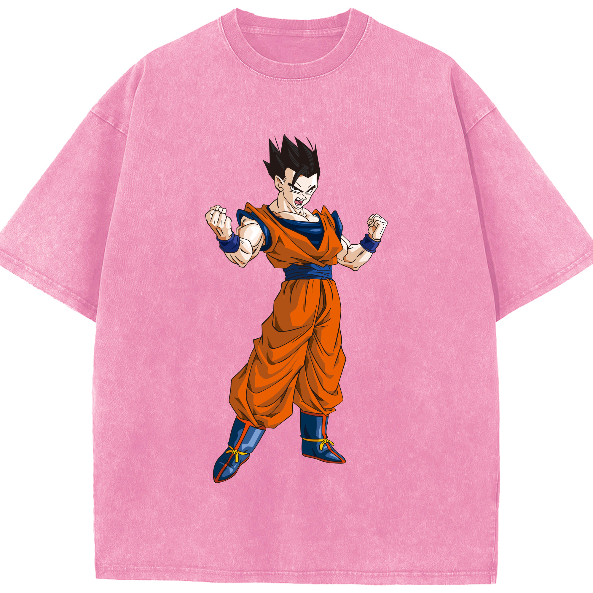 （画像用） ドラゴンボール 孫 悟飯（そんごはん）DRAGON BALL Son Gohan 綿100% ヴィンテージ風 半袖Tシャツ（フロントプリント）